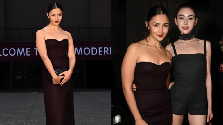 PICS: Alia Bhatt wears a bodycon dress and meets Demi Moore, Davika Hoorne, and Debbie Harry at the Gucci Cruise show in London.